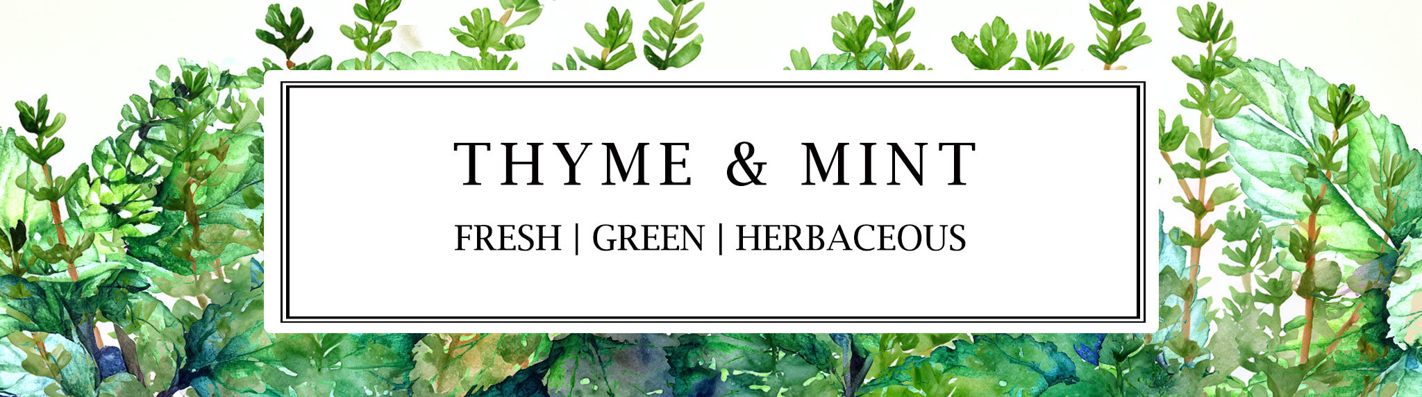 Parkminster's Thyme & Mint scent is fresh, green, herbaceous, sweet and slightly medicinal. It's stimulating and refreshing, perfect for working from home!