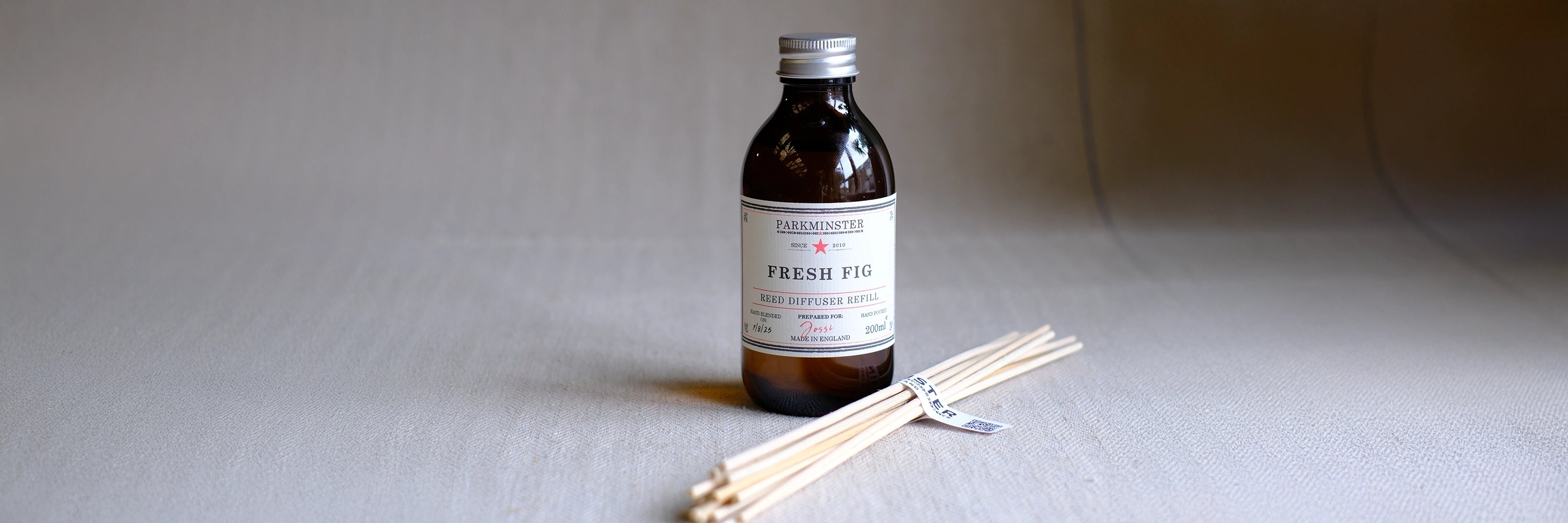 Parkminster 200ml natural reed diffuser refills – vegan, long-lasting home fragrance with 14 free replacement reeds included.