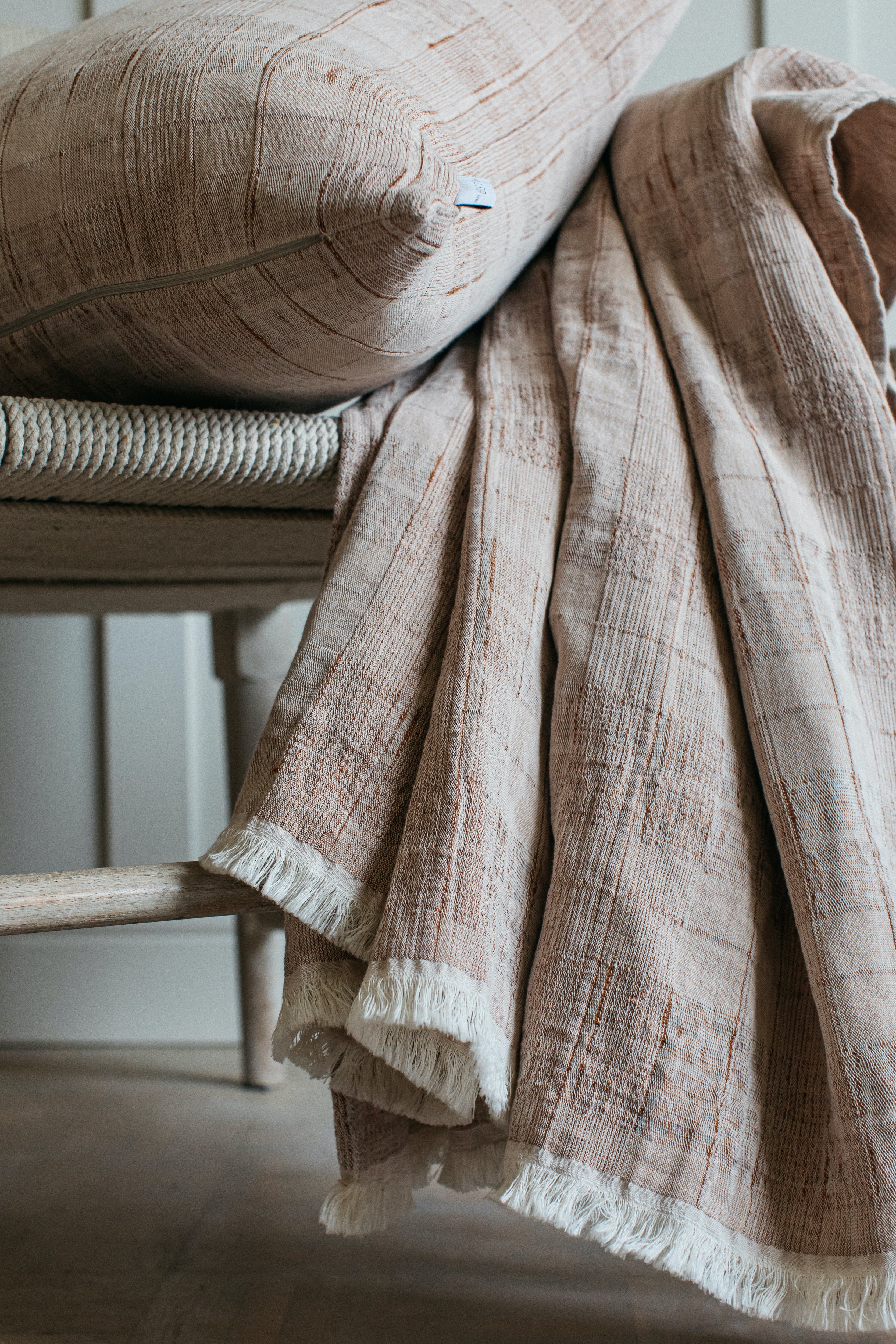 Indian Cotton Velvet Cushion - Lichen home decor piece curated by Parkminster Living