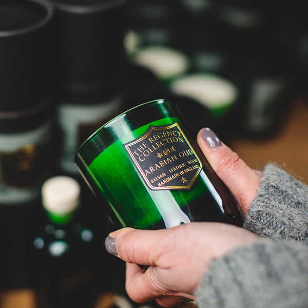 Arabian Oud Scented Candle from Parkminster Home Fragrance Co - Made in Cornwall by hand using natural ingredients