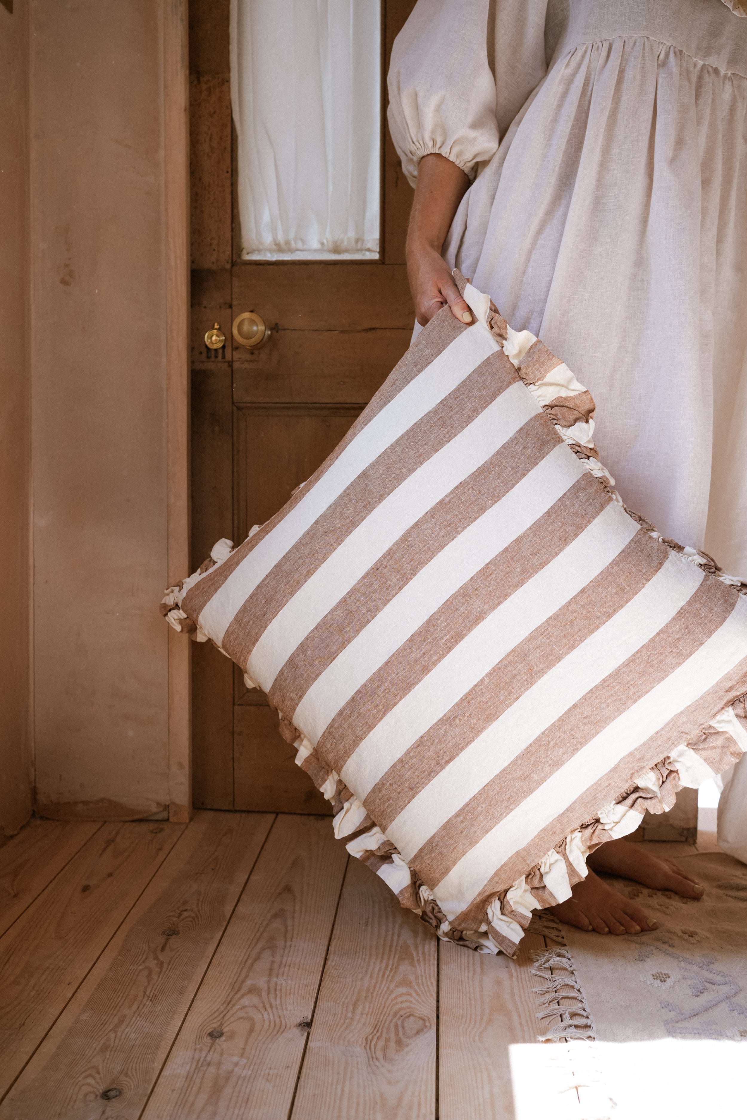 The Rustic Striped Tea Towel 2 pack - Brick home decor piece curated by Parkminster Living