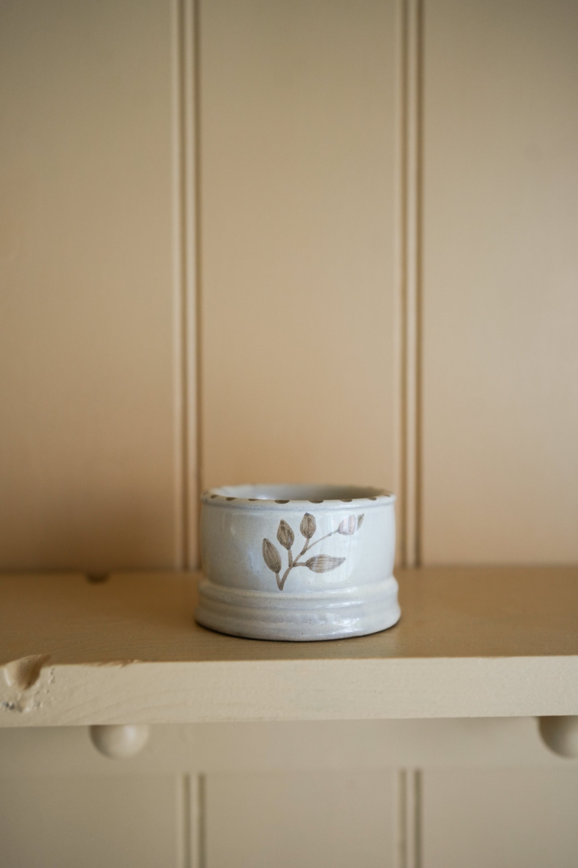 Hand Painted Botanic Tea Light/Dip Bowl - Taupe curated home decor piece by Parkminster Living