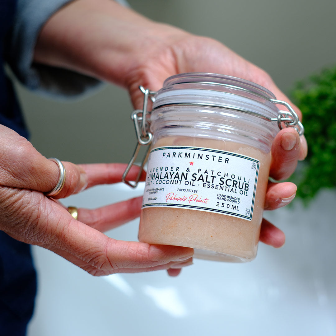 Himalayan Body Salt Scrub Jar- 250ml - Natural & Paraben Free - Parkminster - Beautifully Scented Candles & Reed Diffusers for the Home