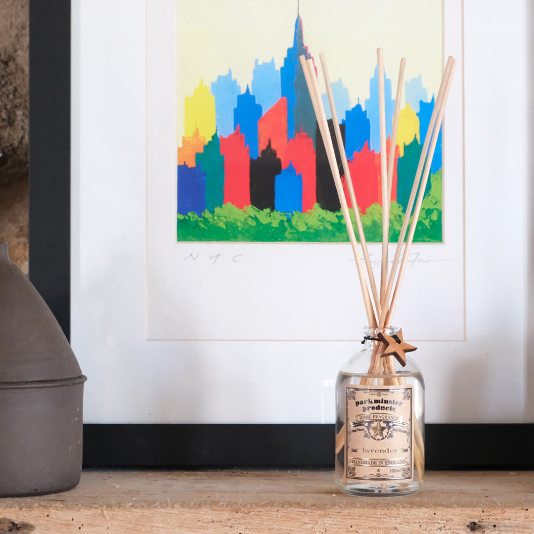 Lavender scented Reed Diffuser 100ml 3.3fl oz Hand Blended and Hand Poured in Cornwall Sussex by Parkminster