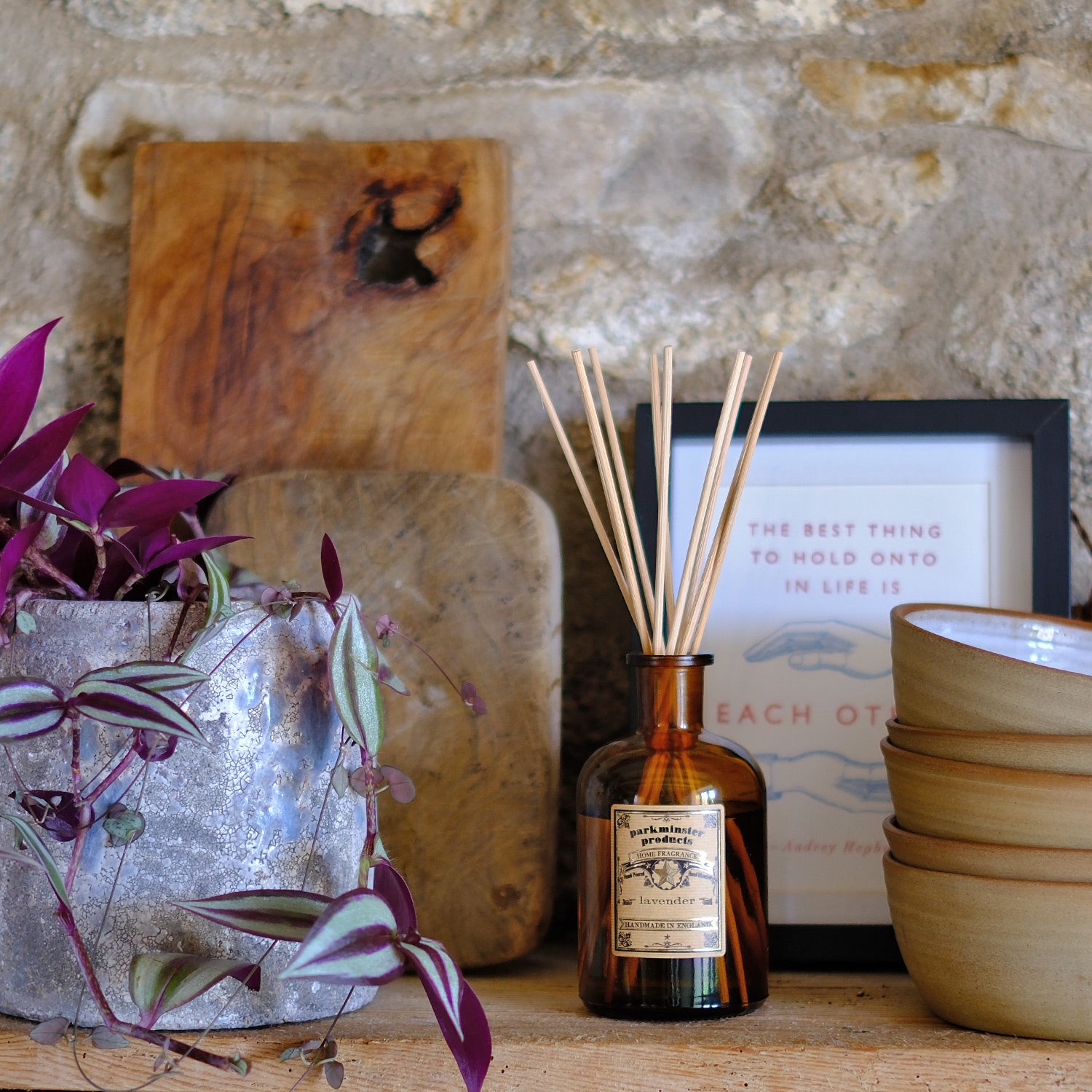 Experience the relaxing aroma of the Lavender Reed Diffuser from Parkminster, 200ml fragrance, part of the Apothecary Collection, made in Cornwall