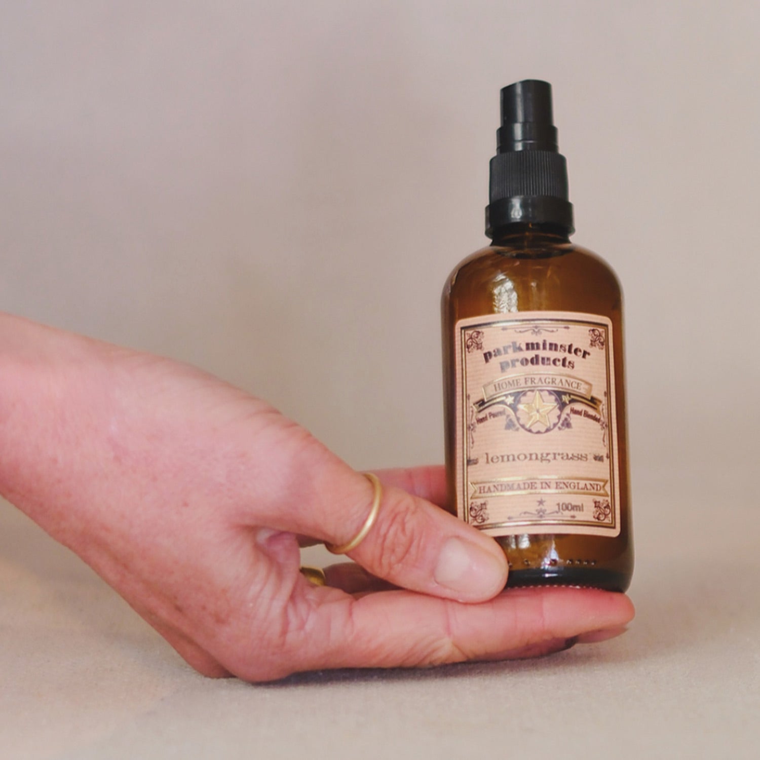 Hand Blended Lemongrass room spray with 100% essential oils – a bright, plant-based citrus mist for naturally refreshing your space