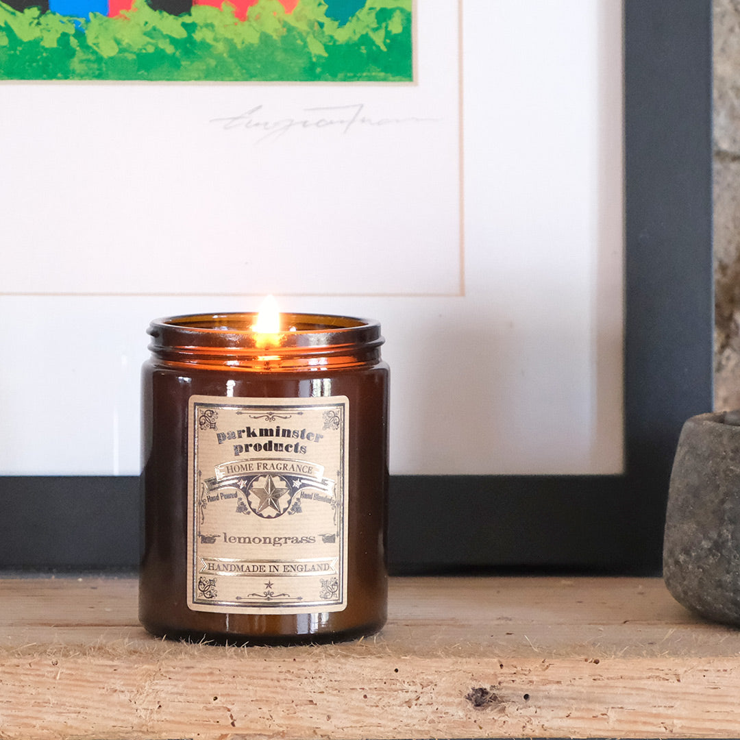 Lemongrass Scented Jar Candle 180g - Parkminster Home Fragrance Company - Made in England