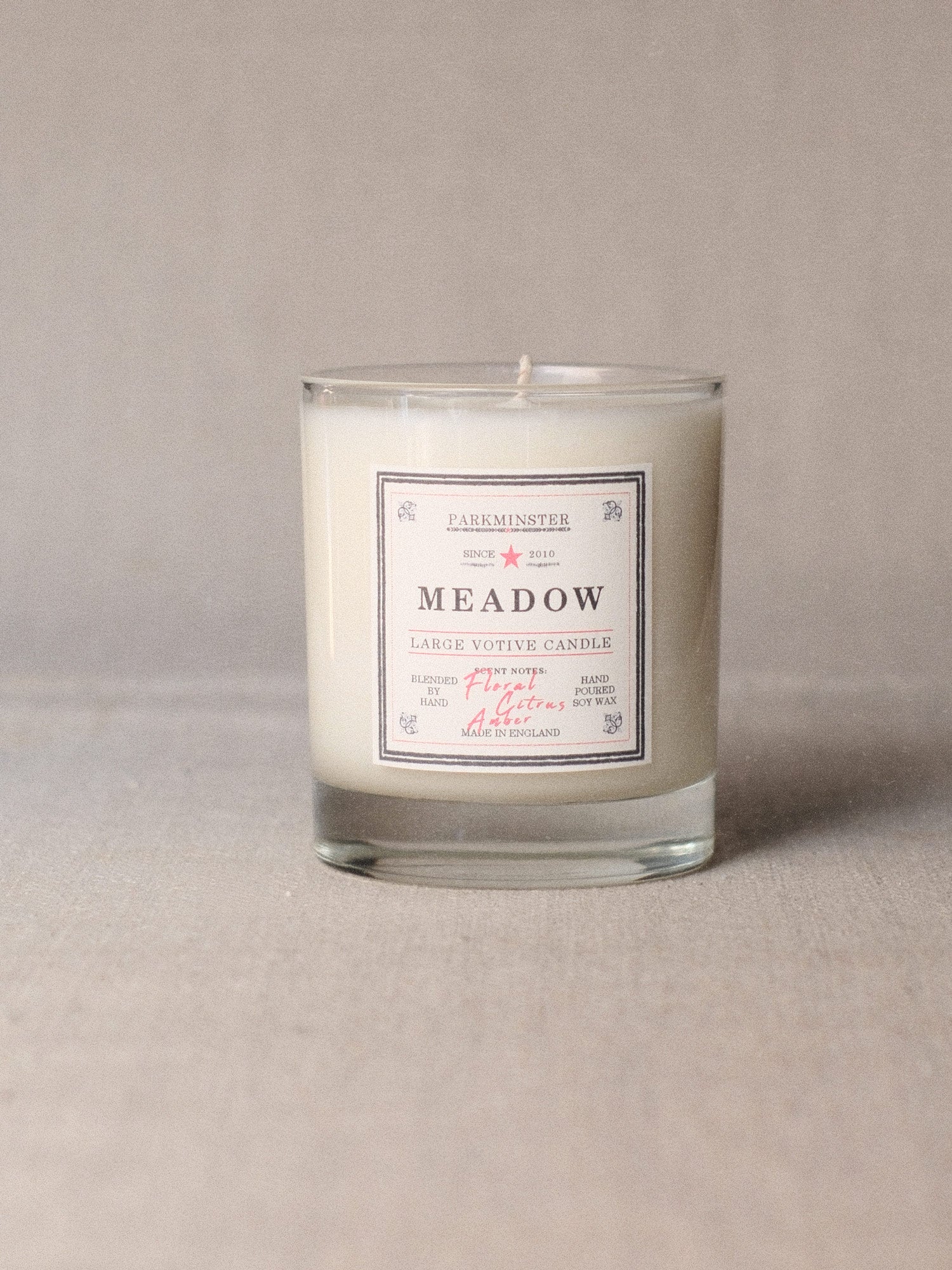 a Meadow Floral scented candle made using Soy Wax by Parkminster