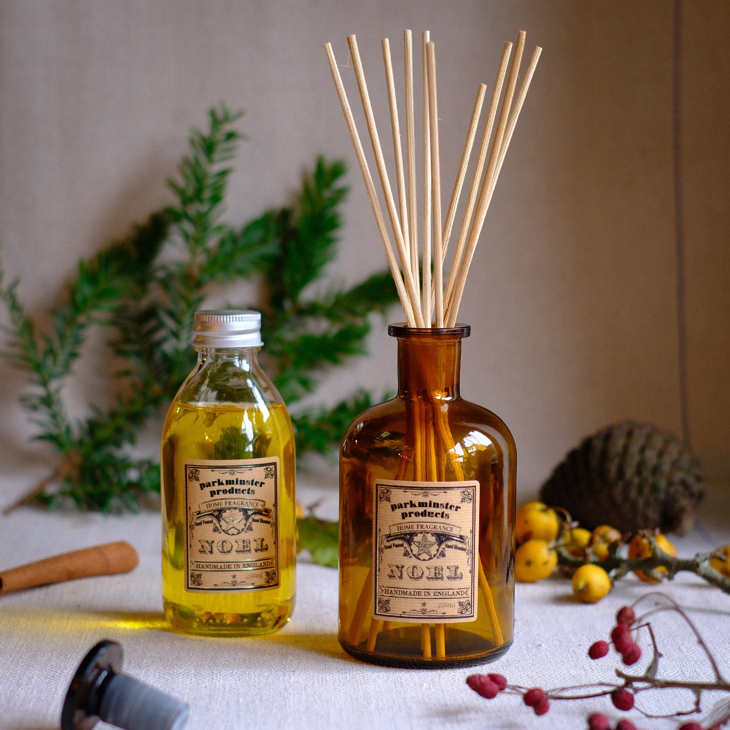 Christmas in a bottle - NOEL fragrance Reed Diffuser by Parkminster Home Fragrance Co Cornwall - Hand Blended & Original Scents