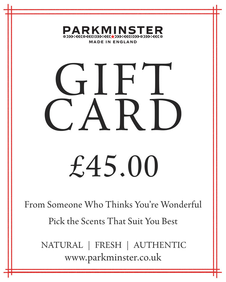 £45 Parkminster Candle Gift Card – redeemable across our full range of handmade candles.