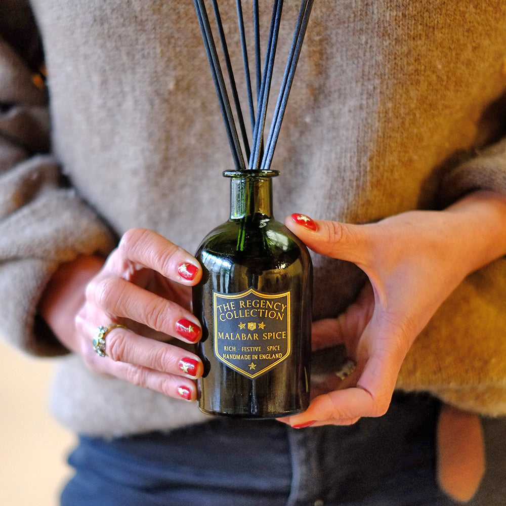 Malabar Spice Reed Diffuser from Parkminster Home Fragrance Co. Hand blended and hand poured in Cornwall using natural ingredients