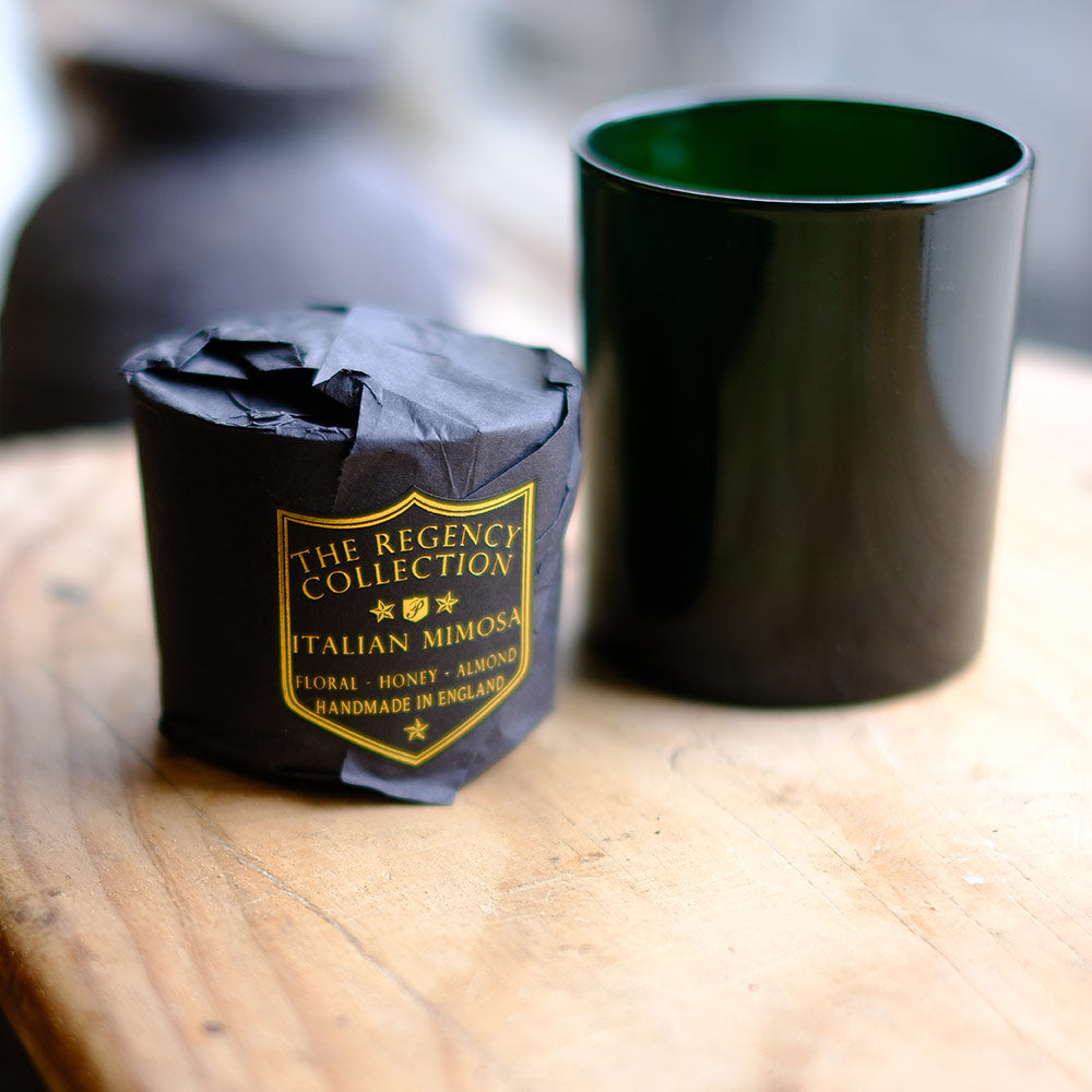 Our custom candle refills are designed to fit perfectly in Parkminster's stylish Regency Collection green jars. Made with natural soy wax, pure essential oils, and sustainable fragrances, they offer a luxe, eco-friendly experience.