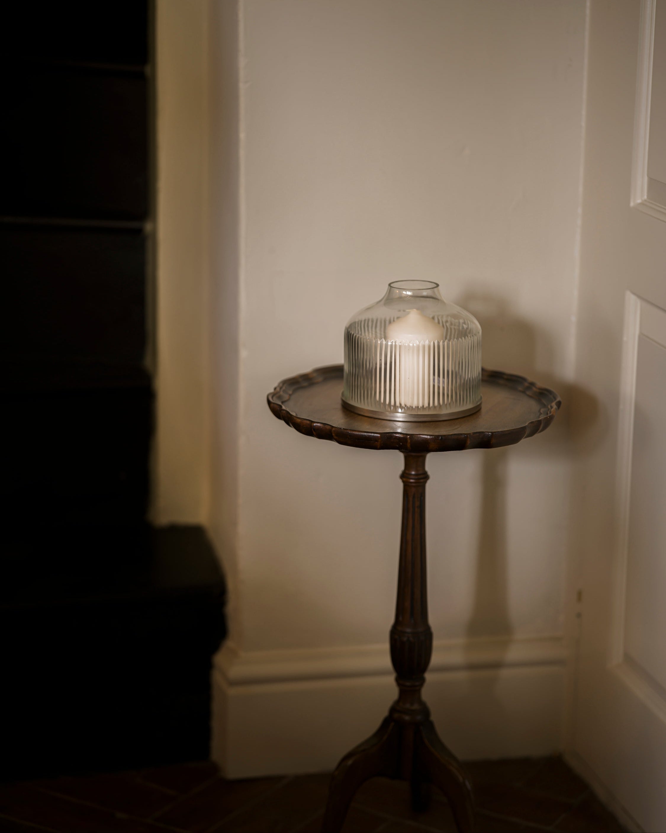 Handblown Candle Dome - Medium, Reeded curated home decor piece by Parkminster Living