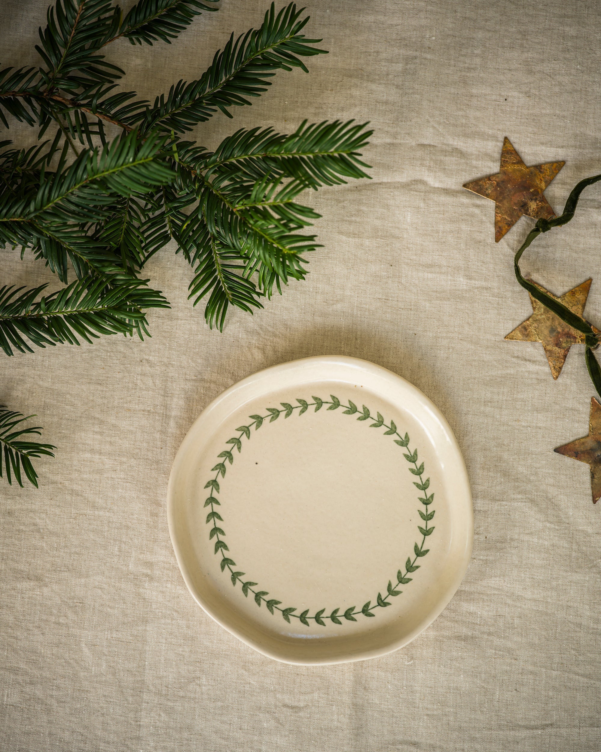 Hand Painted Snack Plate - Wreath curated home decor piece by Parkminster Living