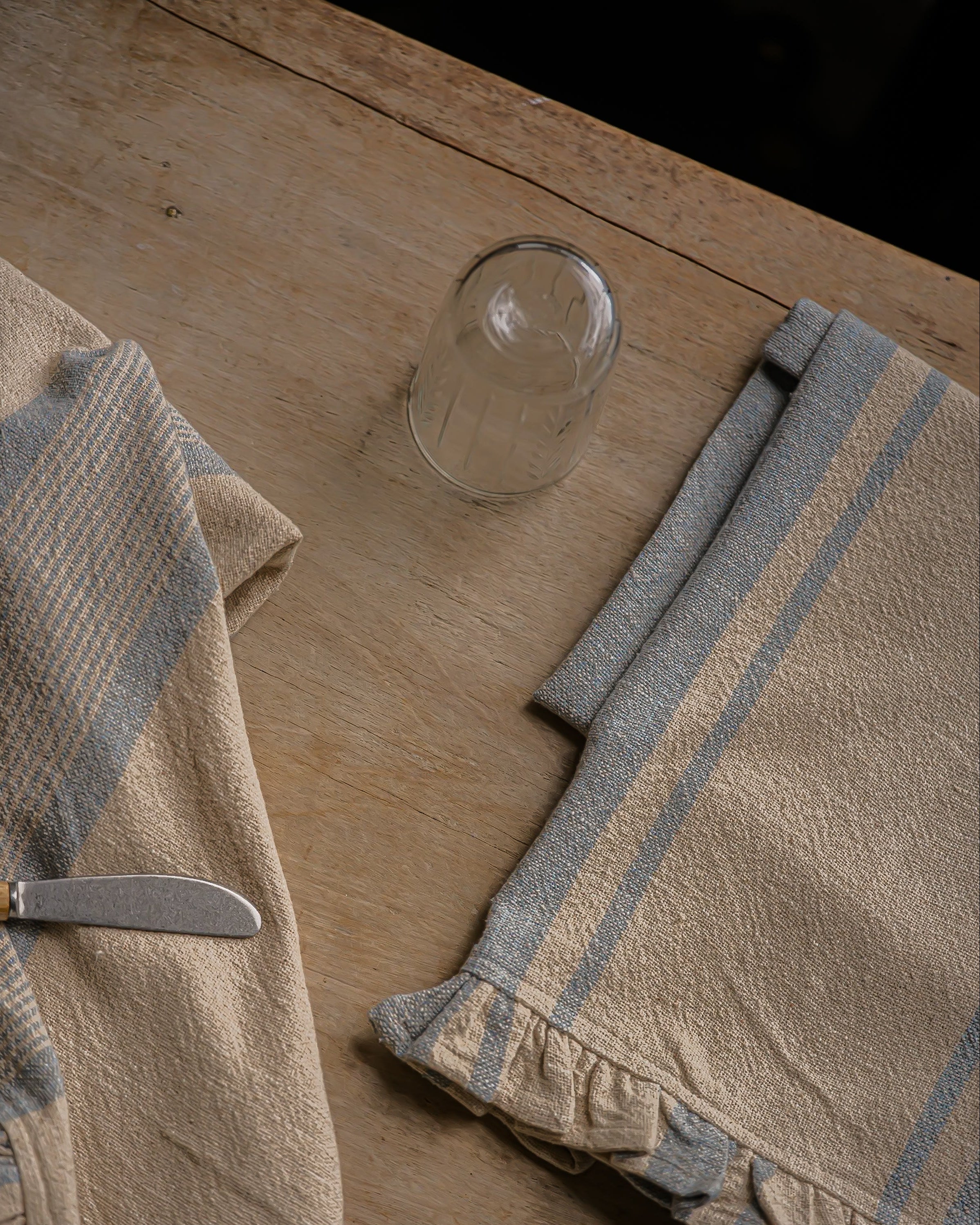 The Rustic Striped Tea Towel 2 pack - Denim curated home decor piece by Parkminster Living