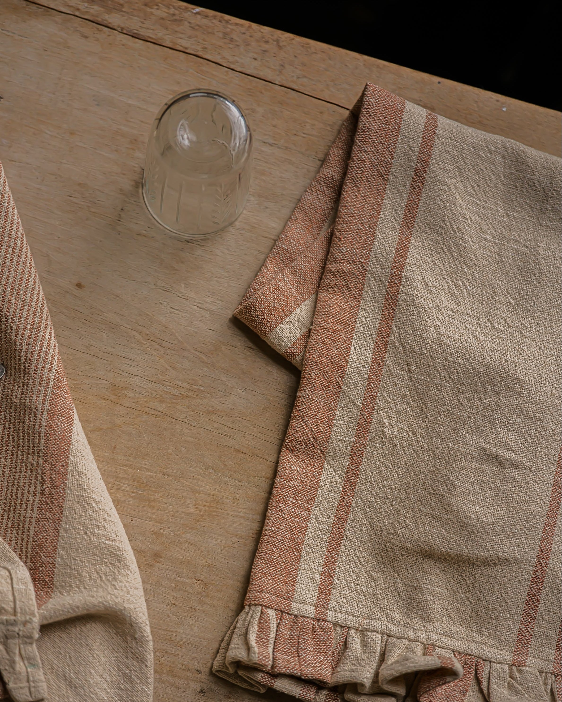 The Rustic Striped Tea Towel 2 pack - Brick curated home decor piece by Parkminster Living