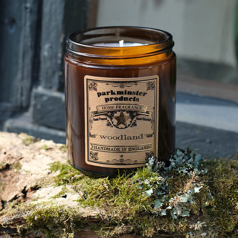 The scent of Autumn woodlands | Woodland-Scented-Candle-Apothecary-Collection-Jar-Candle-Travel-Candle-180g-6oz-Parkminster-Home-Fragrance-Soy-Wax-Essential-Oil