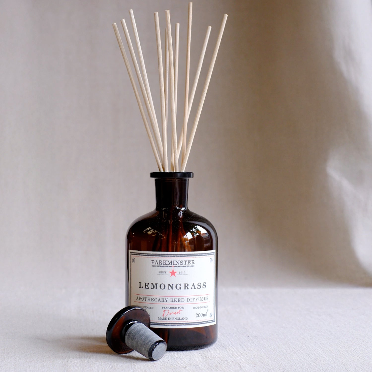 Parkminster Apothecary Collection 200ml natural reed diffusers in amber glass chemists bottles – hand-blended natural home fragrance in 27 fragrances