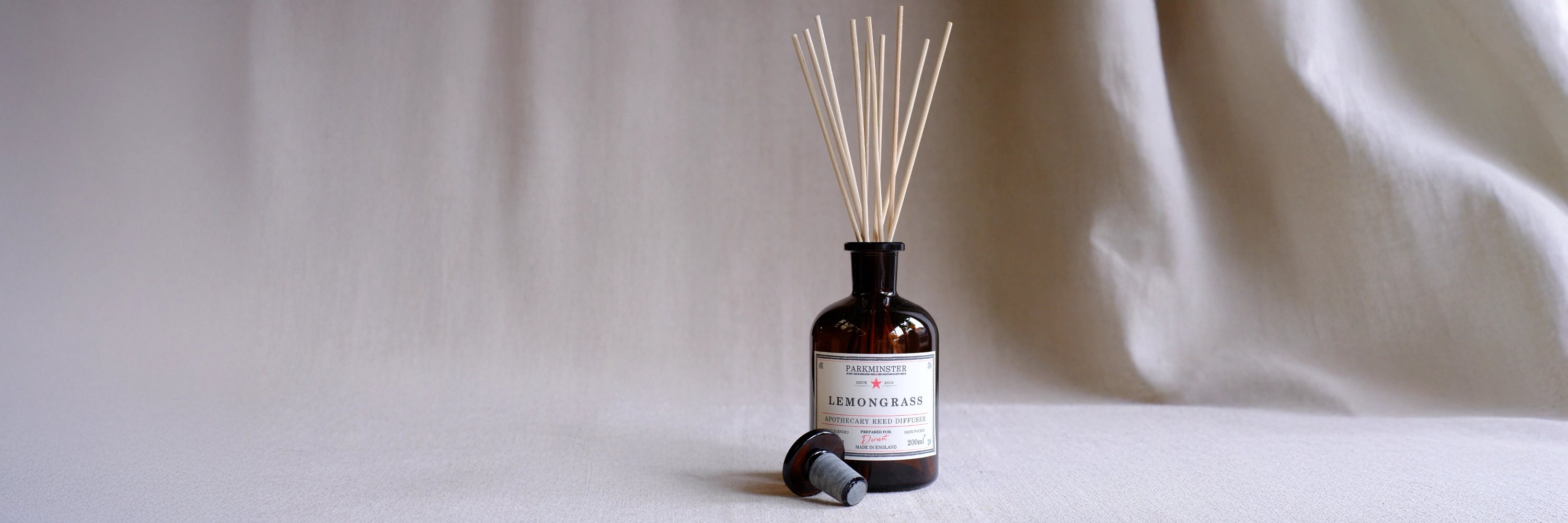 Collection of Parkminster Apothecary reed diffusers 200ml – natural reed diffusers, hand-blended in Cornwall for authentic natural home fragrance