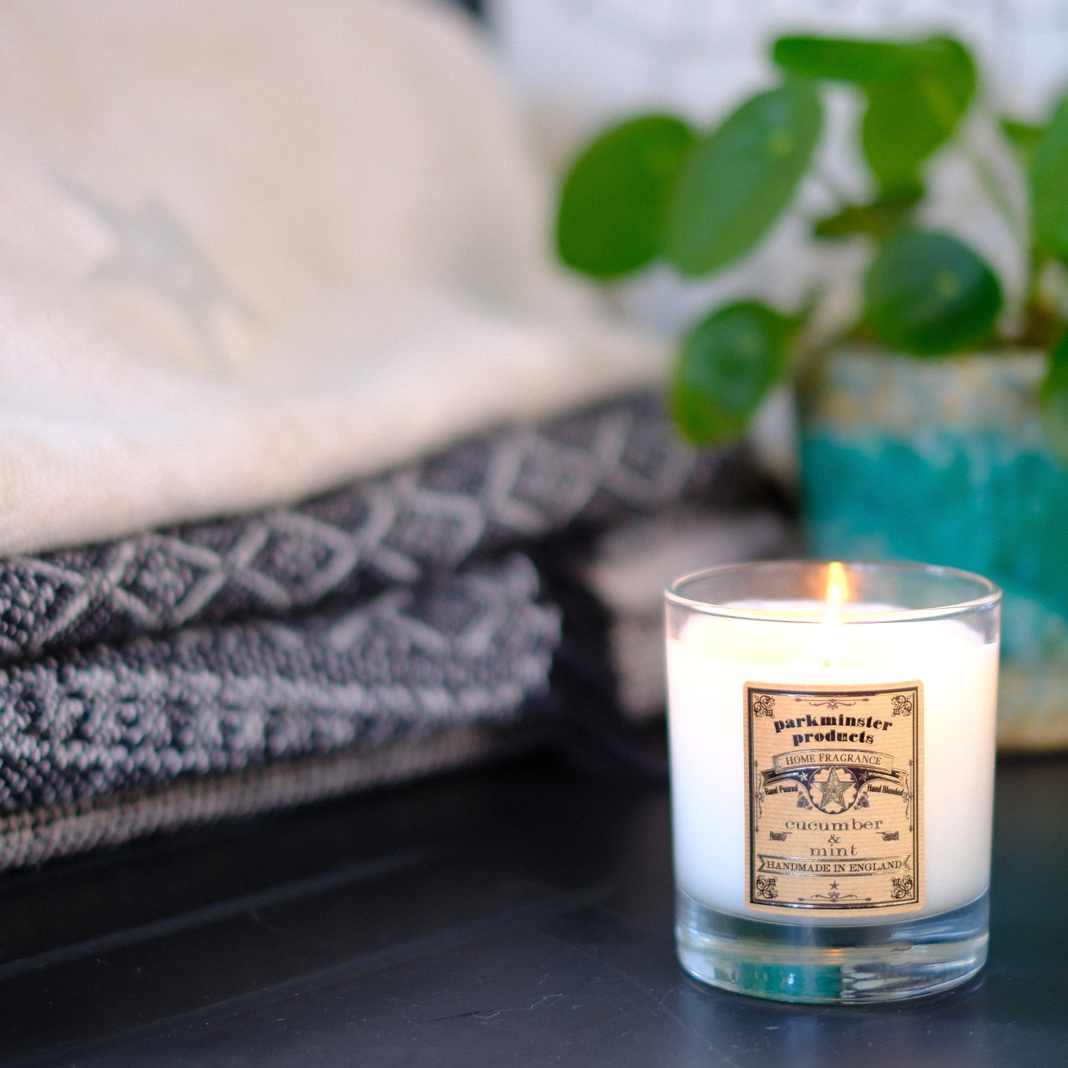 Parkminster's large votive soy wax candles, handcrafted with a unique cucumber & mint fragrance, created in our Cornish workshop by skilled artisans