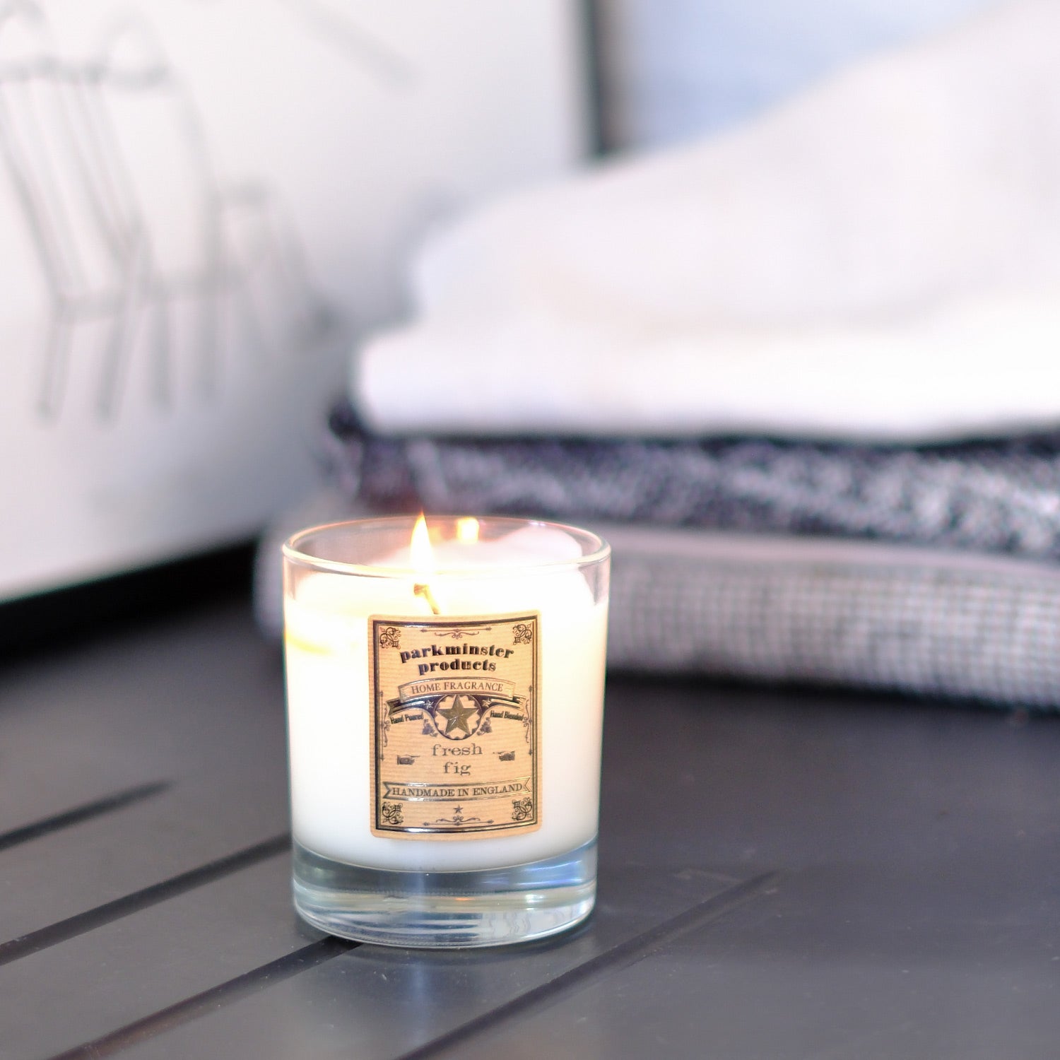 Parkminster's handcrafted large votive soy wax candles in our number one fragrance, Fresh Fig, carefully made in our Cornwall workshop by skilled craftspeople. Fragrance created by Krystyna Patey, our resident perfumer.