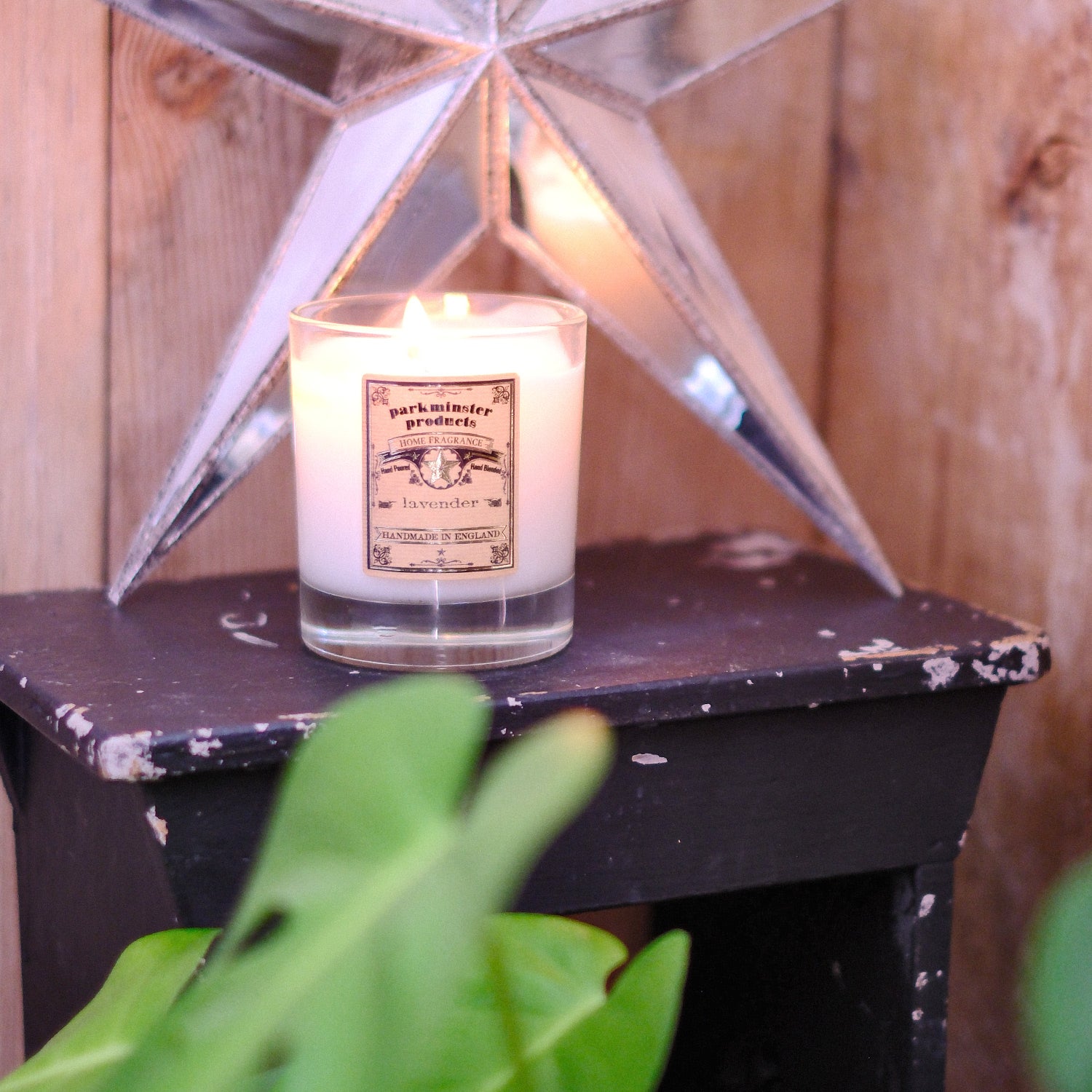 Exclusive Lavender Fragranced Large Votive Candle from Parkminster, made with natural ingredients and hand-blended fragrances in Cornwall