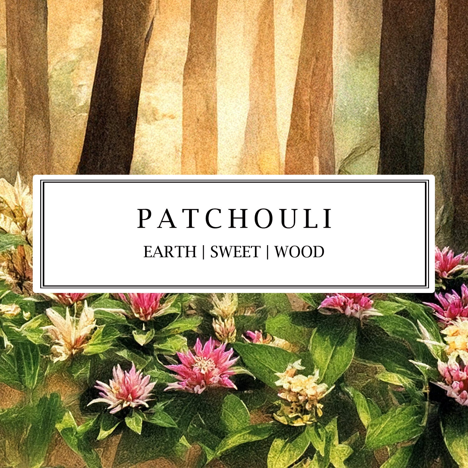 Botanical Patchouli fragrance with spicy, woody, and citrus-kissed notes. Scented Candles Crafted with 100% Patchouli essential oil for a fresh, natural, and authentic scent experience.