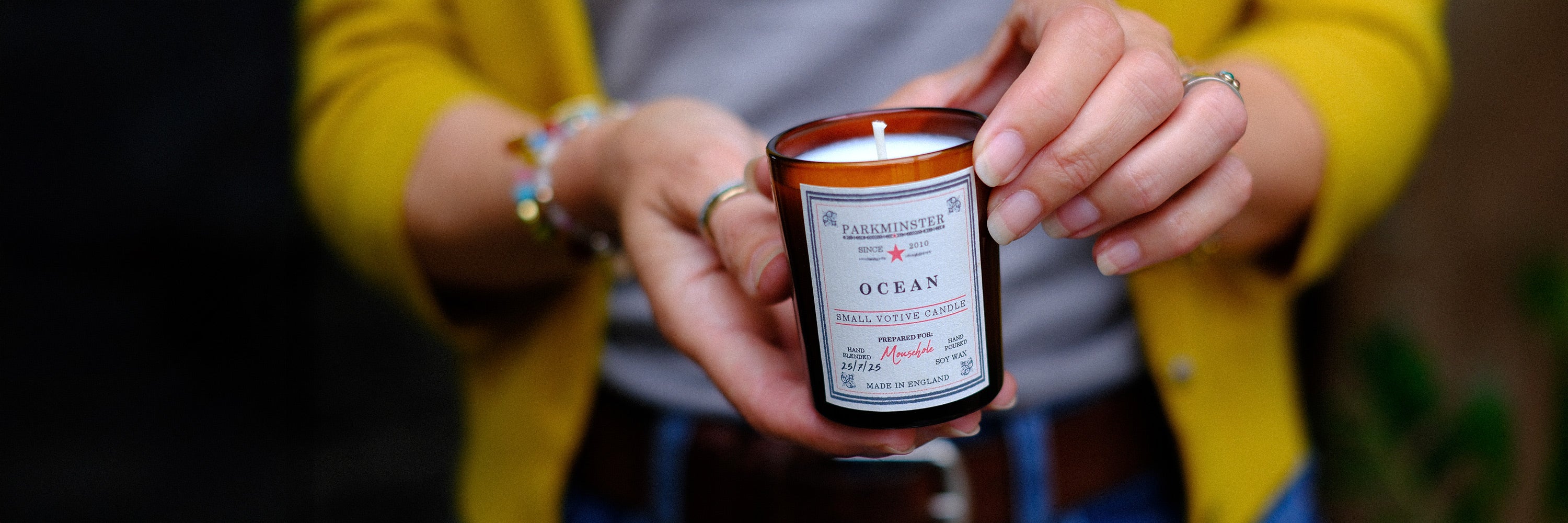 Handmade small soy wax candles made in England by Parkminster - the perfect Candle Gift