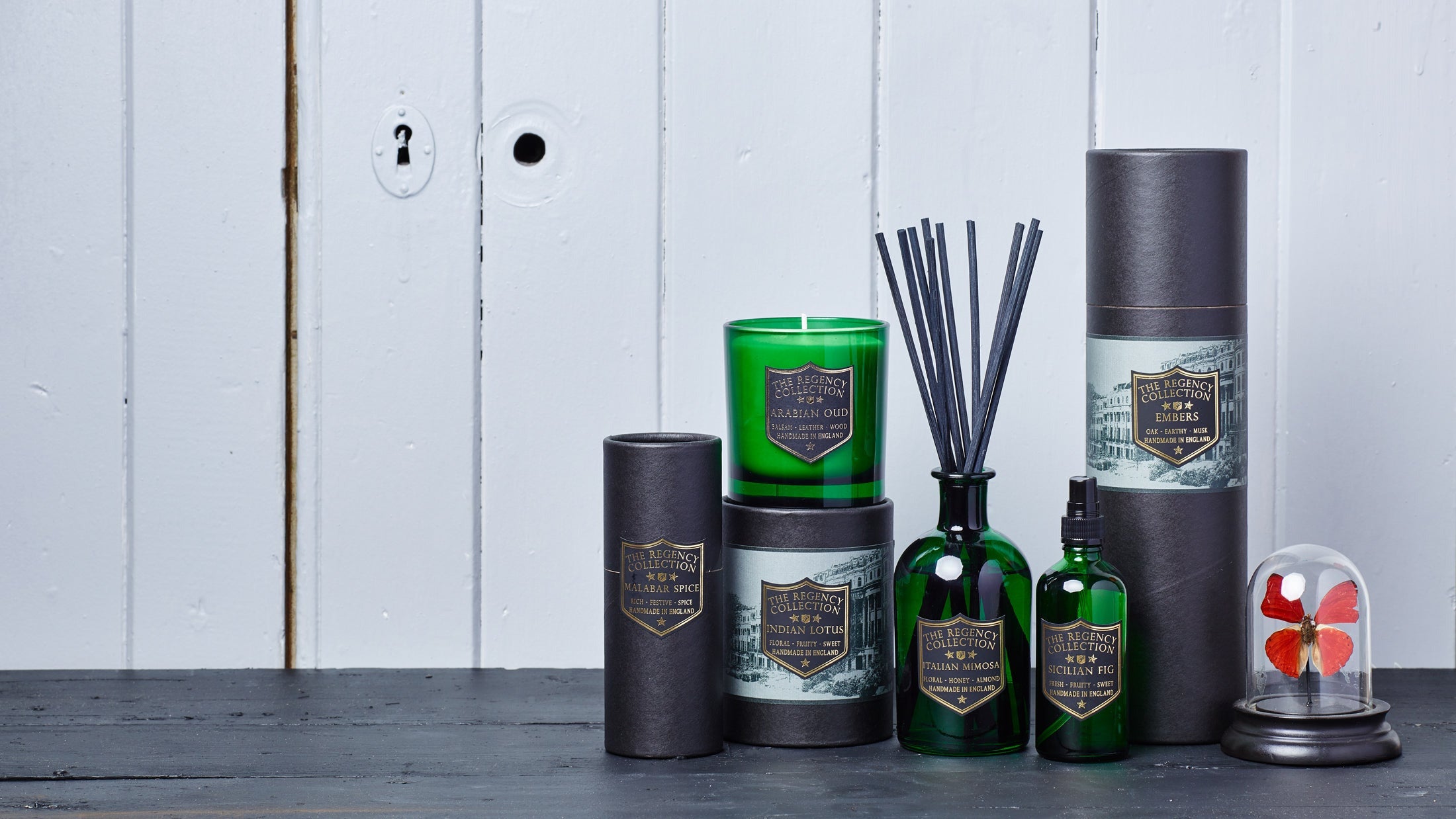 the Regency Collection - Scented Candles - Reed Diffusers & Room Mists inspired by the Regency era of travel and adventure - Parkminster