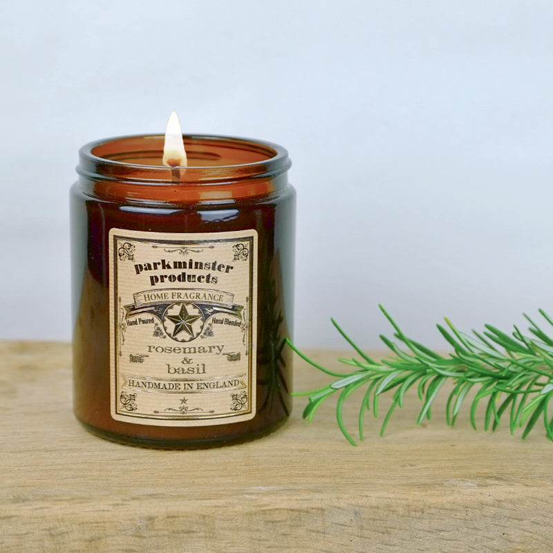 Our Rosemary & Basil fragrance is an uplifting and refreshing scent inspired by our Cornish kitchen garden. Parkminster Home Fragrance Company - Made in England - Made by Us - Essential Oils & Plant Based Ingredients