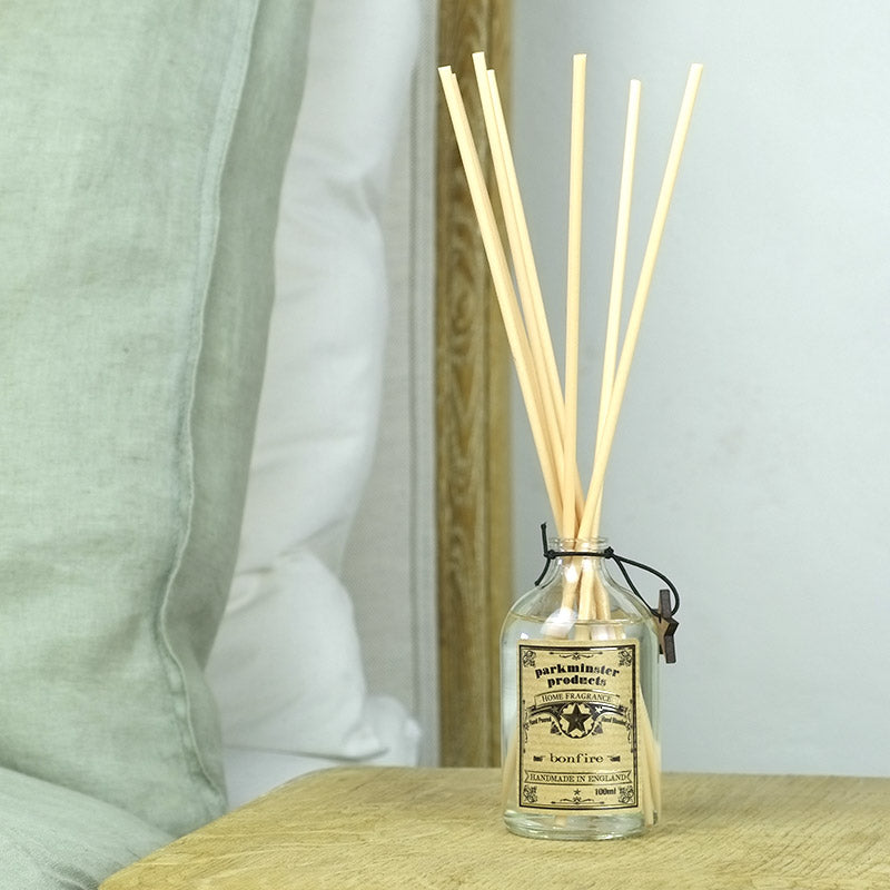 Parkminster Bonfire scented Reed Diffuser 100ml 3.3fl oz Hand Blended and Hand Poured in Cornwall Sussex