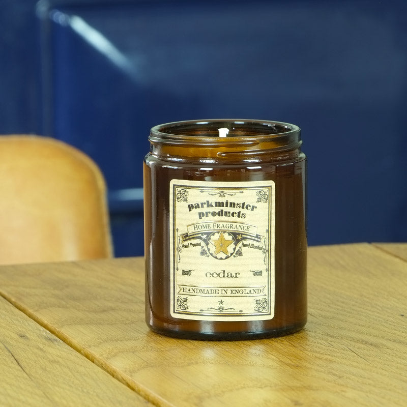 Cedar Scented Jar Candle 180g - Parkminster Home Fragrance Company - Made in England