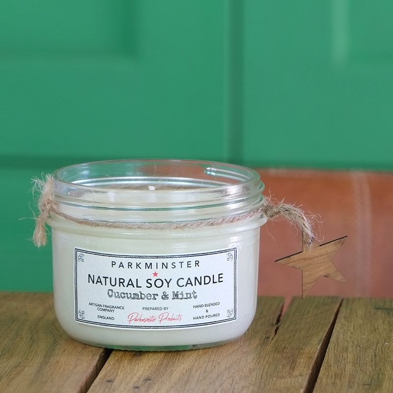 Cucumber & Mint Vintage Star Jar Candle-Star Collection-Jar-Candle-280g-Parkminster-Home-Fragrance-Soy-Wax-Essential-Oils