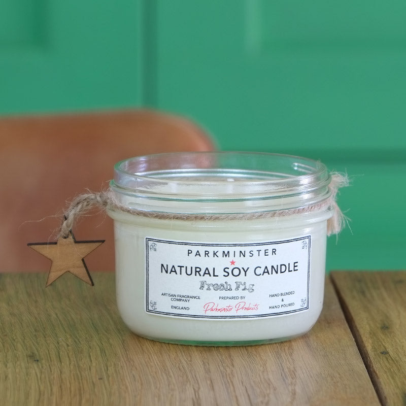 Fresh Fig Scented Candle - Vintage Star Jar Candles by Parkminster 280g