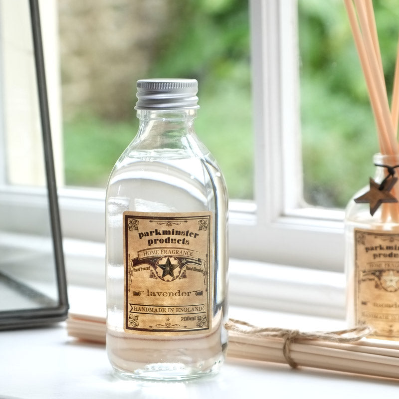 Lavender scented Reed Diffuser Refill 200ml 6.6fl oz By Parkminster Home Fragrance Company Cornwall