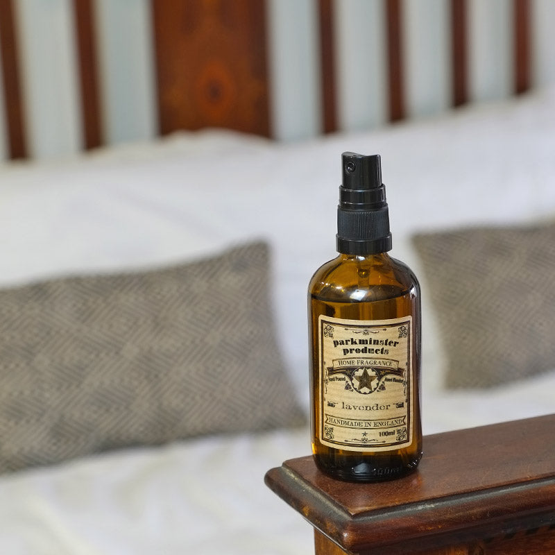 Help you sleep management with a Parkminster Lavender Room Spray - Lavender Essential Oil is known to promote relaxation and improve the chances of you havign a good nights sleep.