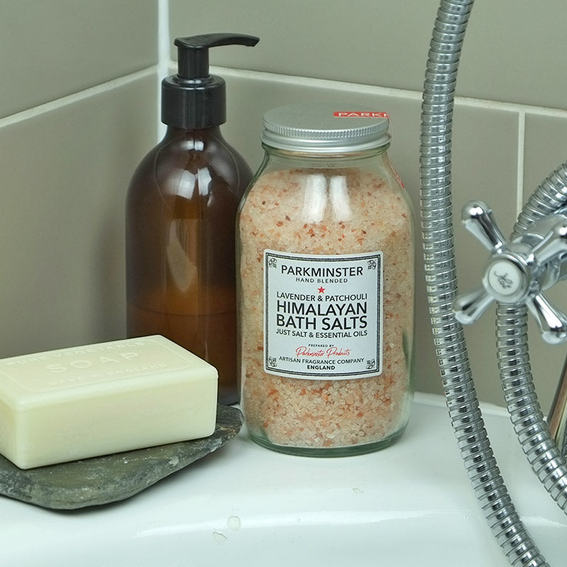 Our relaxing & uplifting Lavender & Rosemary Bath Salts are the perfect antidote to those rough days. When mixed into running water, the Himalyan salts release the soothing scents of Lavender to calm the mind and Patchouli to promote relaxation. Salts are a natural way to cleanse the skin and a 20 minute soak will leave you glowing with positivity