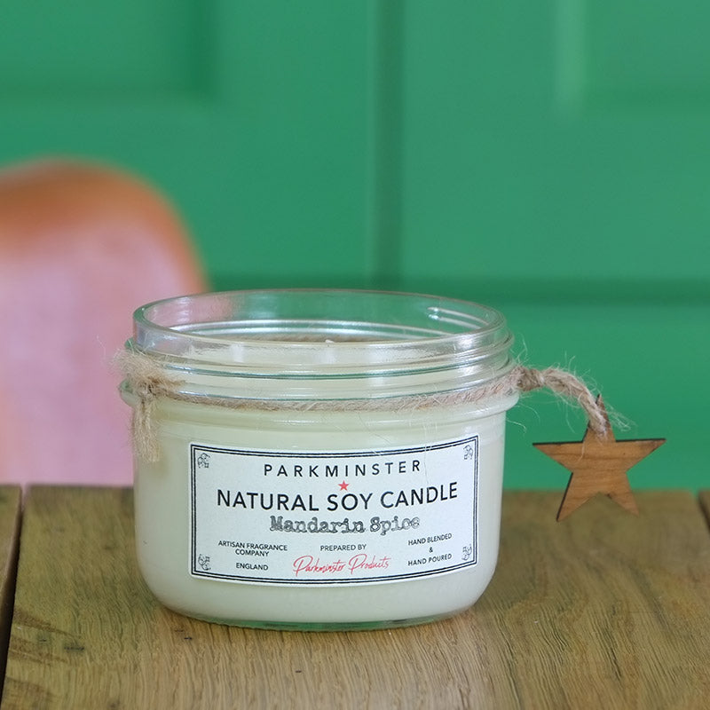 Mandarin Spice Christmas Candle - by Parkminster - 280g Vintage Star Jar Candle