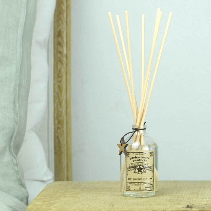 Meadow scented Reed Diffuser Parkminster 100ml 3.3fl oz Hand Blended and Hand Poured in Cornwall Sussex