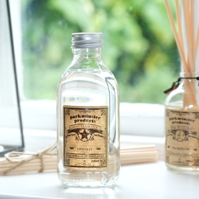 Ocean scented Reed Diffuser Refill 200ml 6.6fl oz By Parkminster Home Fragrance Company Cornwall