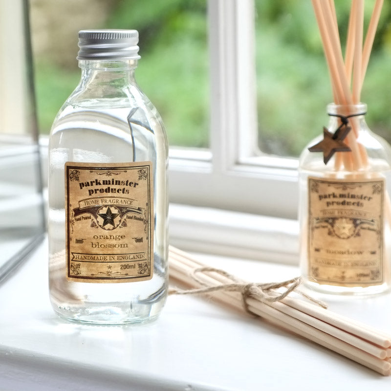 Orange Blossom scented Reed Diffuser Refill 200ml 6.6fl oz By Parkminster Home Fragrance Company Cornwall
