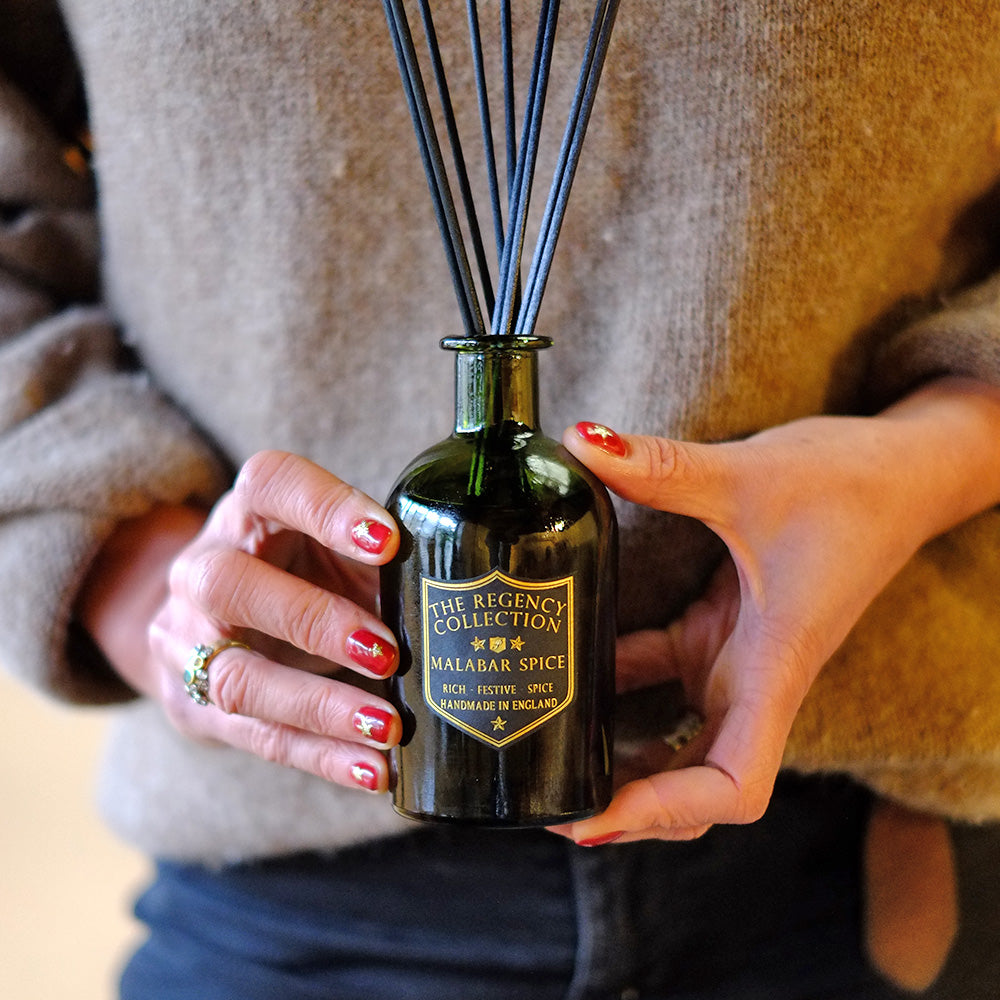 Malabar Spice Reed Diffuser 200ml - Regency Collection - Beautifully Scented Candles, Reed Diffusers for your home or office - Parkminster Home Fragrance Company - Beautifully Scented Gifts for the Home