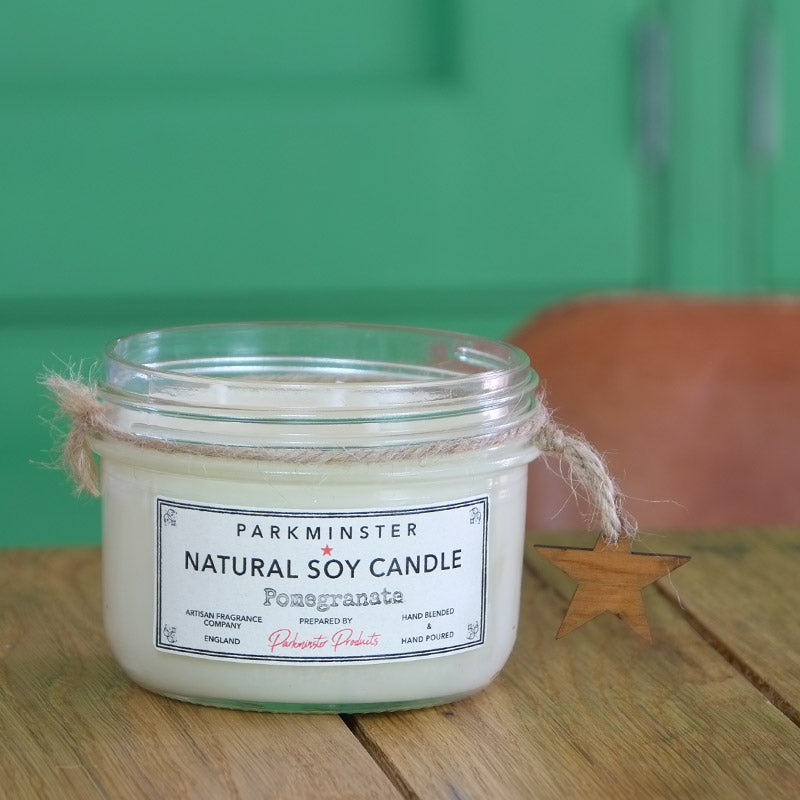 Pomegranate Scented VIntage Star Jar Candle 280g by Parkminster Candle Company