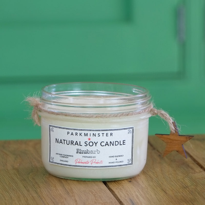 Rhubarb - Vintage Star Jar Candle - 280g - Hand Made Scented Candles by Parkminster Candle Company