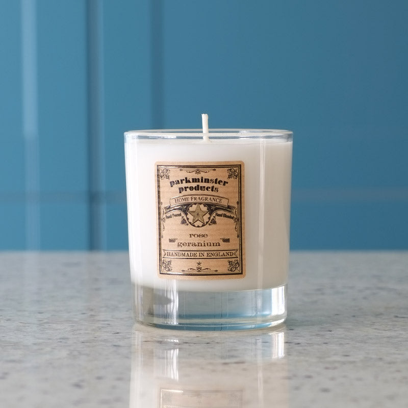 Rose Geranium - Large Votive Candle - 300g / 11 oz ℮ - Parkminster Products - Beautifully Scented Candles & Reed Diffusers for the Home