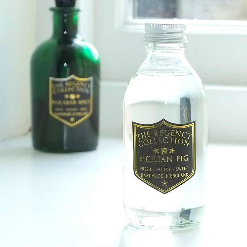 Sicilian Fig - Reed Diffuser Refill - 200ml / 6.6 fl oz ℮ - Regency Collection by Parkminster Home Fragrance Company England