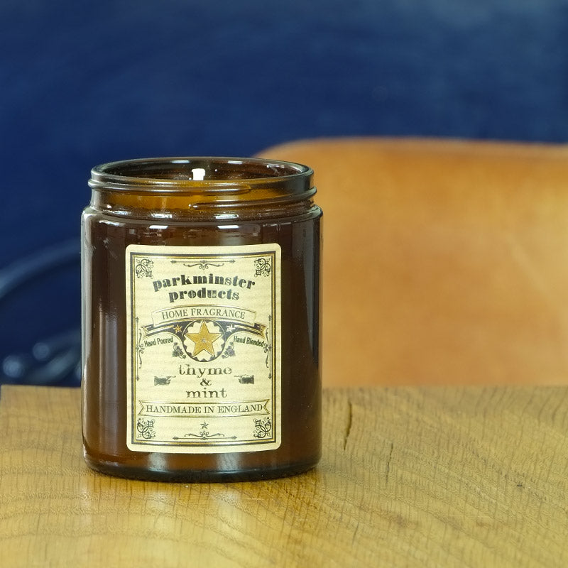 Thyme & Mint Scented Jar Candle 180g - Parkminster Home Fragrance Company - Made in England