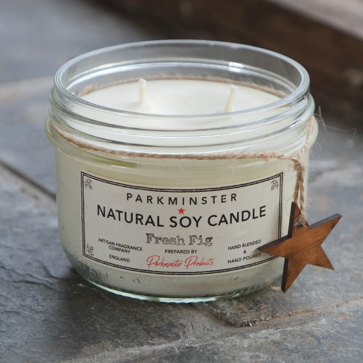 Bluebell scented Vintage Star Jar Candle 280g - Parkminster Home Fragrance Company - At Parkminster we hand blend and hand pour every candle in our Sussex & Cornwall workshops. Everything we sell has been made by us, using natural & sustainable ingredients, essential oils and soy wax. Our packaging is always recycled & recyclable.