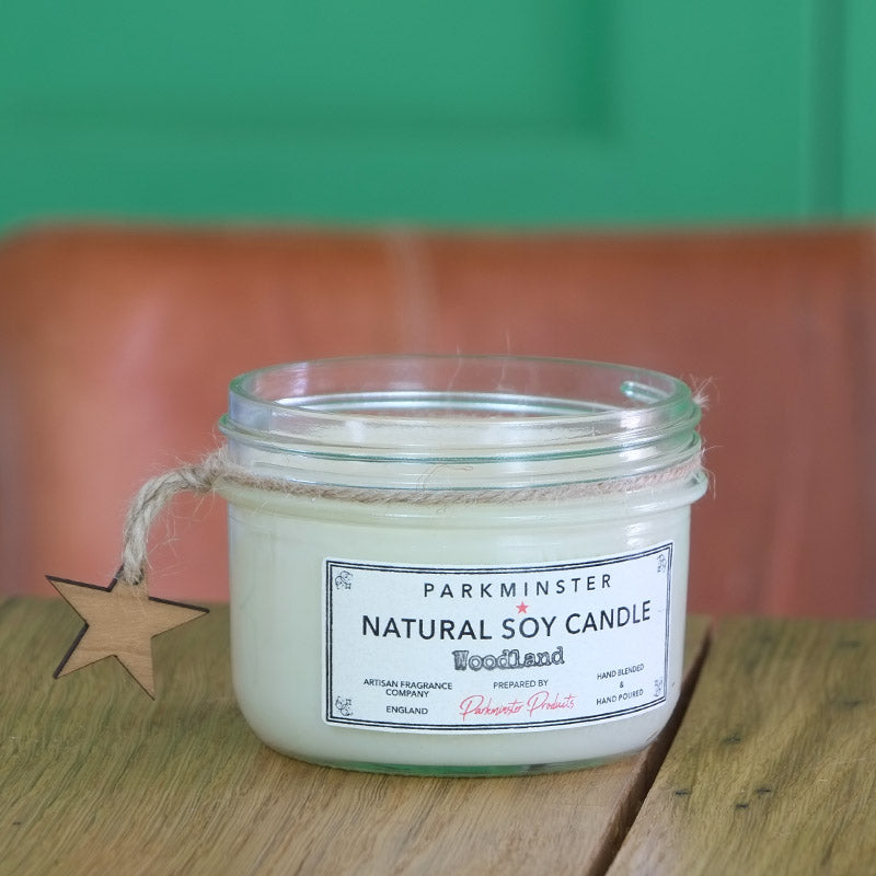 Woodland - Vintage Star Jar Candle - 280g / 9.8oz - by Parkminster Home Fragrance Company - Hand Blended and Hand Poured