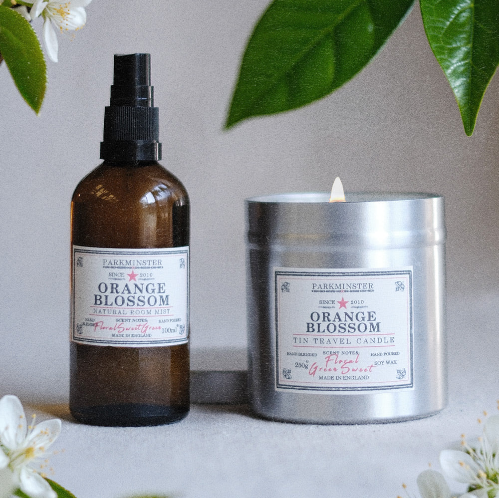 and image showing a Parkminster Apothecary Room Mist and a Scented Tin Candle which are on offer this April 2026